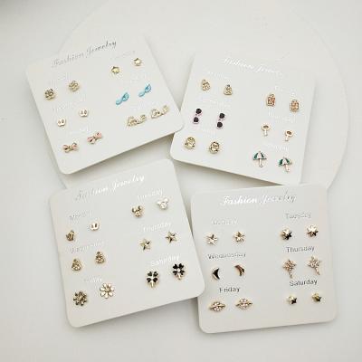 China Wholesale FASHIONABLE combination simple female students cute earring set creative Korean earrings for sale