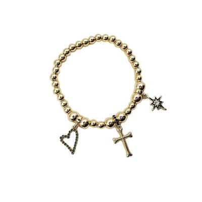 China Best Selling Fashion Trendy Bracelets Women Simple Cross Bracelet Beads Accessories for sale