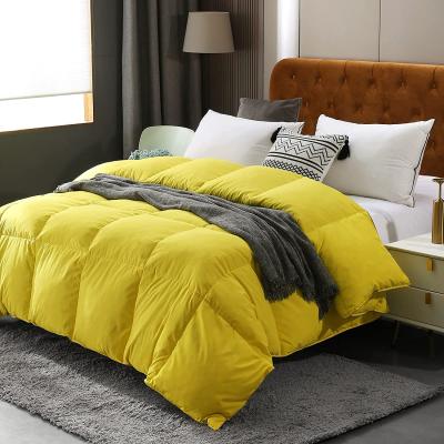 China Microfiber Fabric Customized 100% Hypoallergenic Goose Feather Down Alternative Quilted Comforter Microfiber Quilt for sale