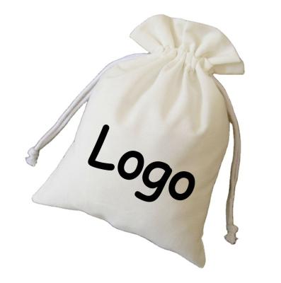 China Recyclable Cheap Cotton Drawstring Bag Makeup Clothing Cosmetic Handbags Gift Custom Dust Bags With Logo for sale