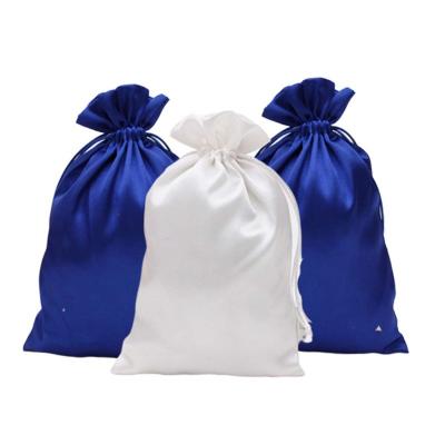 China Custom Wholesale Luxury Hair Jewelry Dust Logo Satin Silk Packaging Drawstring Storage Bags for sale