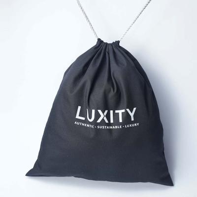 China Recyclable Eco Friendly Organic Cotton Bag With Closure Cotton Pocket With Logo Shopping Bag Drawstring Bag for sale