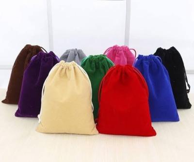 China Custom Drawstring Jewelry Pouch Recyclable Custom Jewelry Pouches With Logo Christmas Bags Velvet Bag for sale