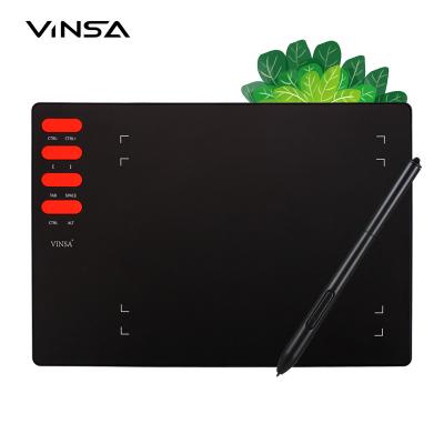 China VINSA T505 Digital Art Tablet 8 Keys Express For Mac T505 Digitizing Drawing Protection With Passive Emr Stylus for sale