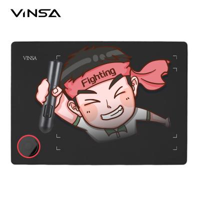 China VINSA T608 Graphic Design Drawiang Tablet Dial Keys With Emr T608 Passive Stylus Electronic Drawing Board for sale