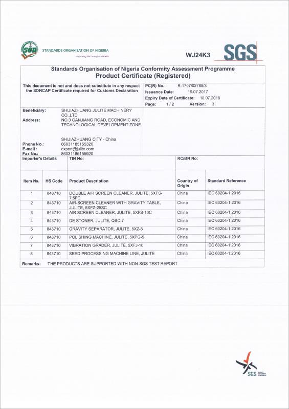 SONCAP-1 - Shijiazhuang Julite Machinery Co.,LTD