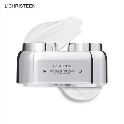 China L'CHRISTEEN Anti-Wrinkle Repair Eye Cream Set Day and Night Remove Dark Circles Anti-Wrinkle Eye Cream for sale