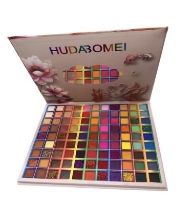 China Hot Sale Private Label 99 Colors Duochrome Waterproof Eyeshadow With Eyeshadow Brushes Eyeshadow Cream Palette for sale