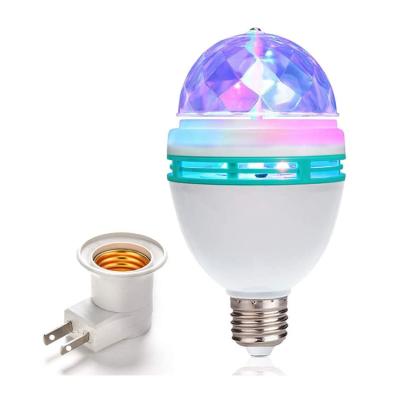 China ABS E27 Disco Rotating RGB Stage Lamp LED Crystal Flash Multi Bulb Lights Suitable Birthday Party Club Karaki Halloween for sale