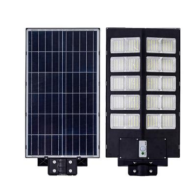 China Warehouse ABS Integrated High Lumen Ip65 Waterpoof 300W 400W 500W All In One Led Solar Street Light for sale