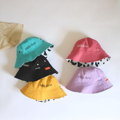 China Kids Casual Cute Spring Cotton Spring Cartoon Design Baby Outdoor Reversible Bucket Hats for sale