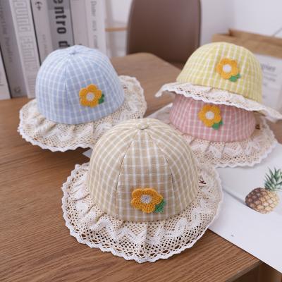 China Summer Lace Flower Princess Hat SummerThin Infant Sun Casual Boy And Girl Baby Outdoor Bucket Hat for sale