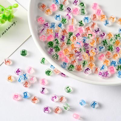 China 3700pcs DIY Clear Colorful Acrylic Alphabet Letter Beads For Bracelets, Necklaces, Key Chains, Jewelry Making for sale