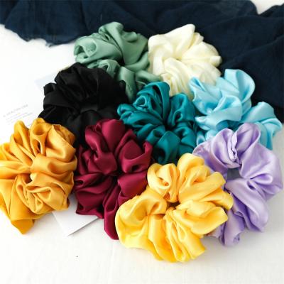 China European and American simple silk hair decoration fabric, Korean net red satin scrunchie for sale