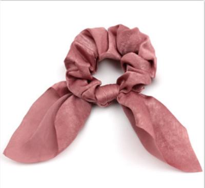 China 2021 European and American exotic pure silk bow color new girl's super scrunchie ribbon hair decoration for sale