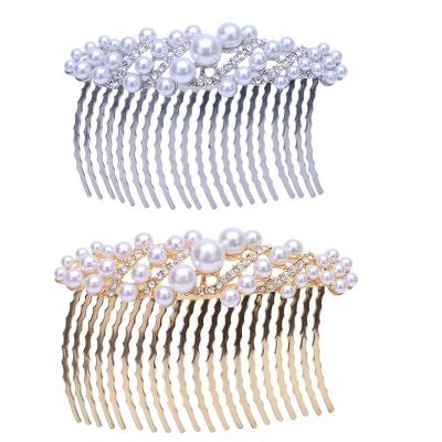 China Fashion Women Jewelry Hair Comb Bridal Wedding Accessories, Fashion Crystal Flower Pearl Hair Ornament Comb for sale