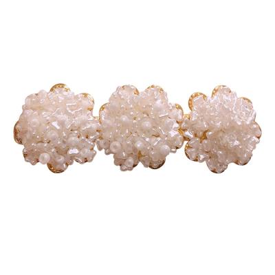 China 1pcs 6.5*2.5cm Pearl Rhinestone Elegant Barrettes Alloy Glitter Hair Clip Women Jewelry Hair Accessories for sale