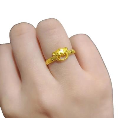 China Other Little Tiger Ring 2022 Female Gold Plated Chinese Zodiac Aperture Tiger Tiger Gift New for sale