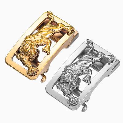 China Sss Stainless Steel Men's Buckle 304 Accessories Animal Models Belt Buckle Belt Tide Tiger Automatic Head Inclined Rocker Belt for sale