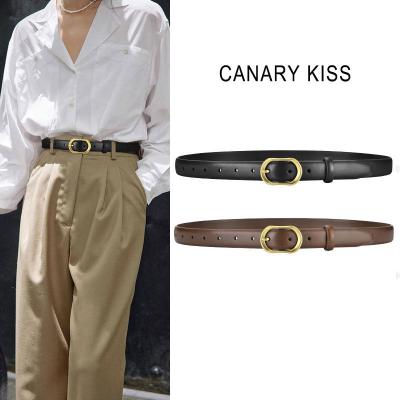 China Cow hide tight waist jeans belt fashion2022New women's Korean style thin simple soft belt waistband tight beltinsWind for sale