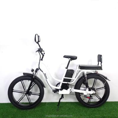 China Aluminum alloy 500w 48v motor 20Ah battery two seat 26magnesium wheel delivery electric bike bicycle for delivery for sale