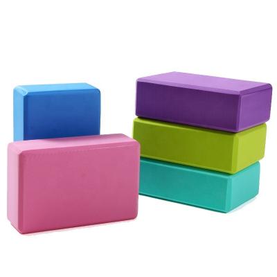 China Anti-slip Pilates Yoga Blocks Set Thick Foam Eco Friendly Custom Colour Eva Yoga Blocks for sale