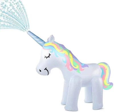 China Water Amusement Places Wholesale Large party pool rainbow gift inflatable Unicorn Sprinklers inflatable toys inflatable spray water unicorn for sale