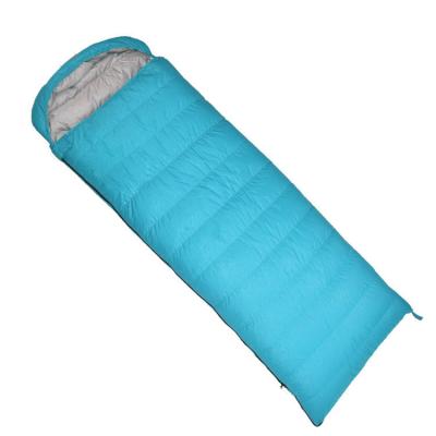 China Lightweight custom adventure outdoor 320T polyester Adult portable ultralight outdoor winter down sleeping bag  for very cold weather for sale