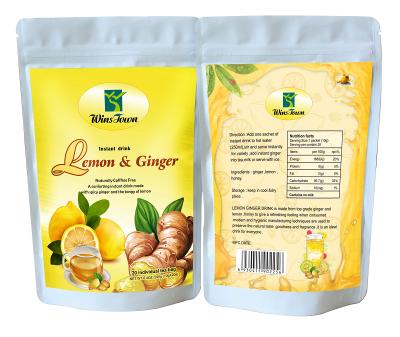 China Good Quality Instant Tea Winstown Lemon Ginger Lemon Tea Weight Loss Ginger Tea Bags Whitening Freckle Detox Tea for sale