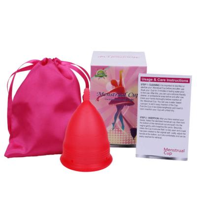 China Silicone Folding Menstrual Reusable Menstrual Cup Medical Grade Cup Hygiene Product Female Lady Menstruation Cup for sale