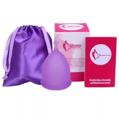 China Hot Selling Eco-friendly Amazon Package 100% Silicone CE Custom Medical Exam Disposable Menstrual Cups for sale