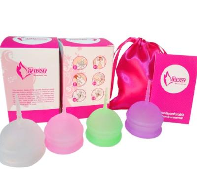 China 100% Reusable Platinum Lady Cup Medical Grade Silicone Private Label Multi Color Menstrual Cup Eco-Friendly for sale