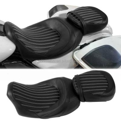 China PU Leather+Foam+Iron+PP plastic RIDE SC231-10-BW Rider Passenger Pillion Seat Fit For Harley Touring Electra Glide 2009-2020 for sale