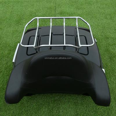 China High Quality ABS Chrome King Pack Trunk Backrest Plastic Top Mount Fit For Harley Tour Pak Road King 14-21 for sale