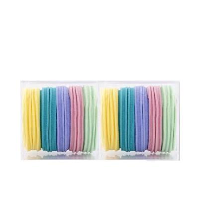 China Traceless 30pcs/bag Elastic Color Mosquito Repellent Hair Band for Girl Elastic Nylon Hair Band for sale