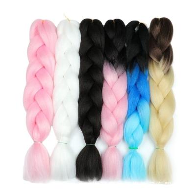 China Traceless 1pcs/bag Large Synthetic Fiber Hair Decoration Braid Ladies Two Color Series Hair Extension Decoration for sale