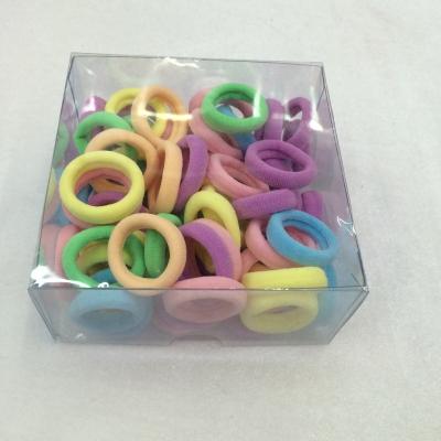 China 80pcs/box 3cm Cheap Fashion Scrunchy Hair Rings Rubber Band Hair Tie for sale