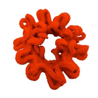 China A Traceless 12pcs/bag Designer Hair Scrunchies Simple Elastic Hair Ties Elastic Polyester Lace Band For Kids for sale