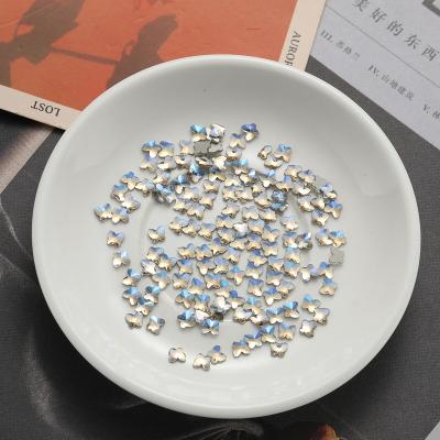 China Festival Holiday Finger Decoration 1440 Pieces Brand Quality Butterfly/Bag Shape Crystal Non Hot Fix Nail Art Gold Crystals Rhinestones for sale