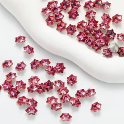 China Festival Holiday Finger Decoration 5X5MM 1000 Pieces/Bag New Arrival K9 Butterfly Shape Crystal Glass Nail Rhinestone For Jewelry Making for sale