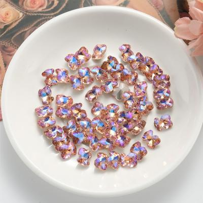 China Festival Holiday Finger Decoration 8X10MM 200 Pieces/Bag Wholesale 3d Nail Art Decoration Diy Glass Crystal Cute Bear Nail Charm Gem Teddy Bear Nail Rhinestones for sale