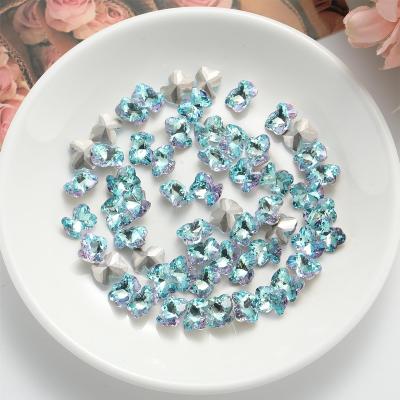 China Festival Holiday Finger Decoration 8X10MM 200 Pieces/Bag Clear Rhinestones Nails Art Decorations Girls Nail Diy 3d Gems Nail Barbies Glass Diamonds Charms for sale