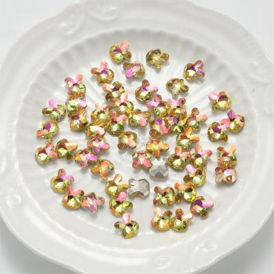 China 200 Pieces/Bag Fashion Tops Rabbit AB Mermaid Tears Festival Holiday Finger Decoration 9X10MM Crystal Flat Back Jelly Rhinestones Glass Hotfix Volume No Fix for sale