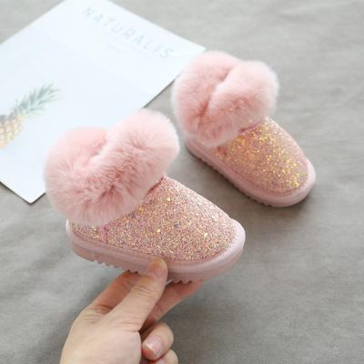 China Other Kids Warm Bling Boots Boys Girls Winter Snow Boots With Fur 1-6 Years Kids Soft Bottom Kids Shoes for sale