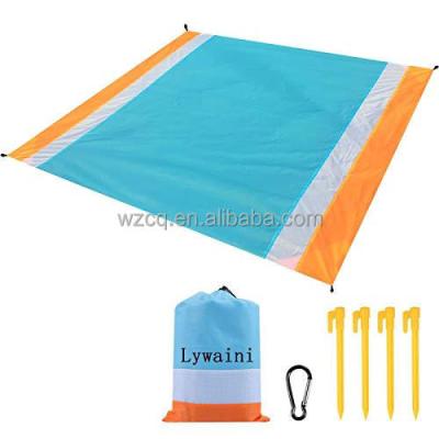 China Custom Waterproof Portable Folding Folding Blanket Logo Picnic Pouch Nylon Acceptable Oversize Sand Free Large for sale