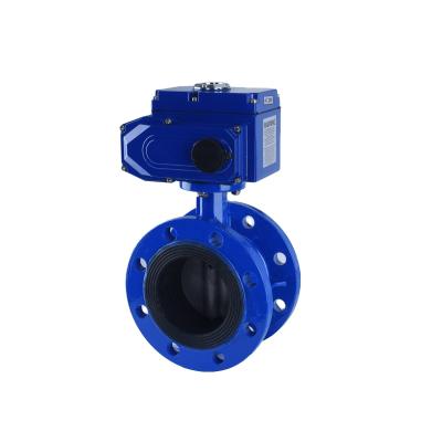 China Wenzhou WCB 24v 220v Waterproof Flange Ball Valve Valvula De Bola De Brida Motorized ElectricActuated for sale