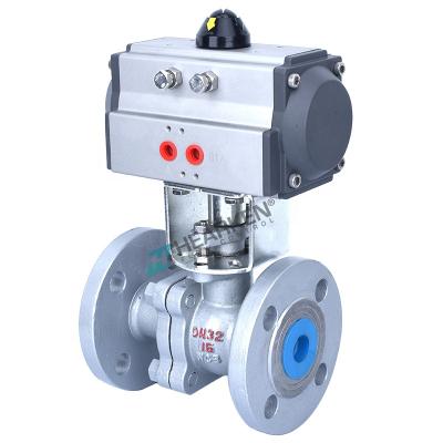 China General To Quarter Turn Malleable Iron Standard 4 Inch Stainless Steel Pneumatic Operated Flanged Ball Valve for sale