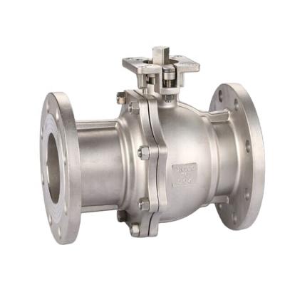 China DN15-DN150 Manul Oil Stainless Steel Flange 316SS Chemical High Pressure Floating Ball Valve for sale