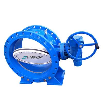 China General Listen DN500 800 Ductile Iron WCB Double Eccentric Soft Sealing Butterfly Valve for sale