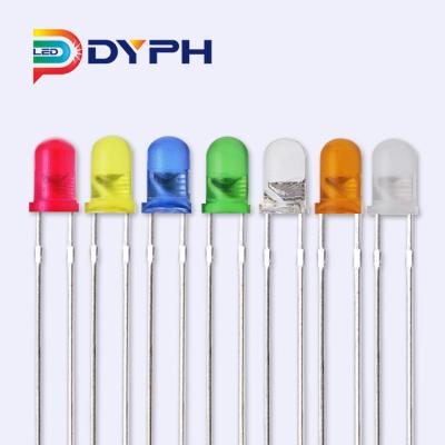 China Manufacturer 3mm 5mm 8mm 10mm 1.5V 3V 6V 9V 12V AlGaInP LED UV LED Diodes Orange Green Blue Yellow Red White Pink for sale